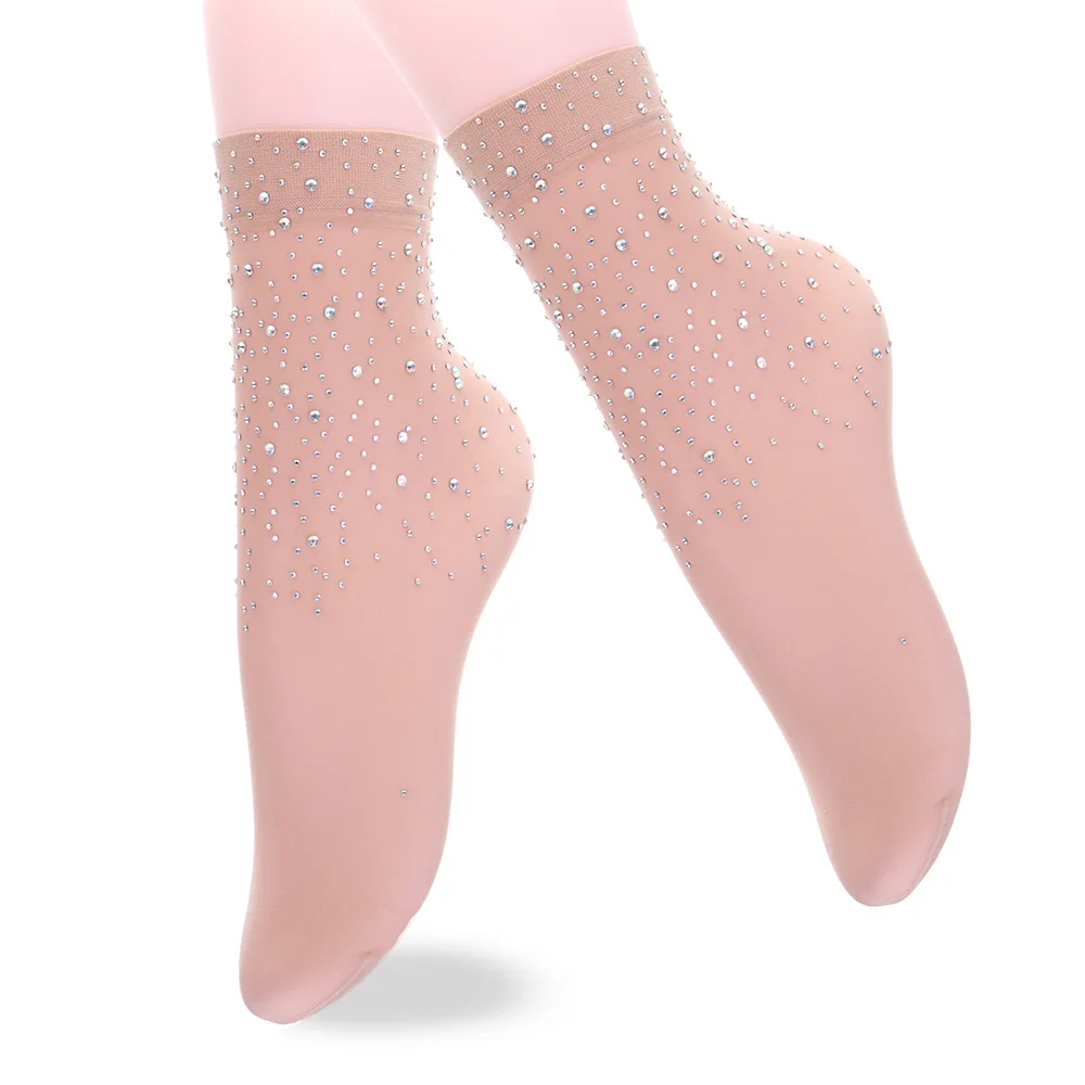 UNIKIWI. Женские роскошные стразы, тонкие носки с кристаллами. Женские бархатные прозрачные тонкие шелковые носки, женские носки, 2 цвета