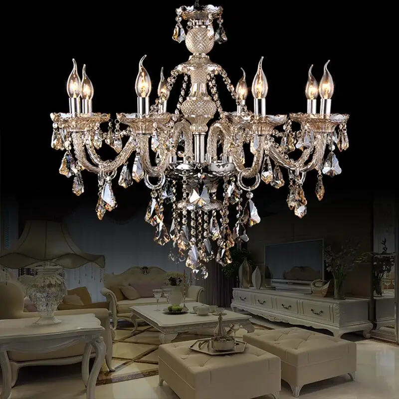 LED Luxury Chandelier Lustre Crystal Hanging Lamp Without Lampshade Home Decoration Indoor Lighting | Освещение