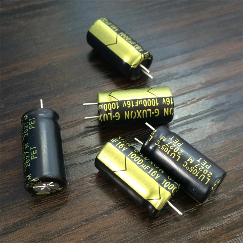 200pcs 1000uF 16V G-LUXON LU 10x20mm 16V1000uF Low Z High Ripple Capacitor