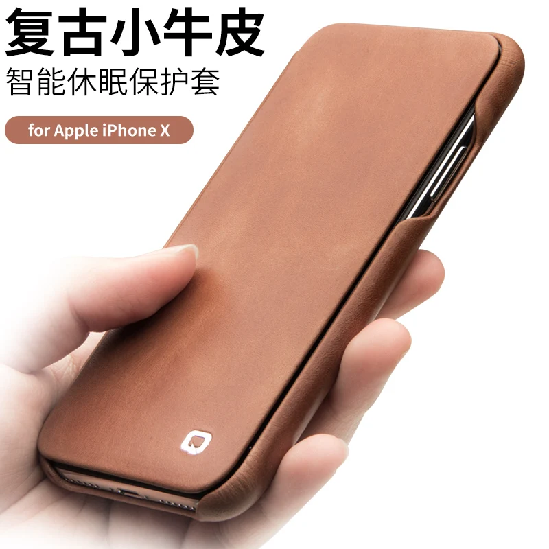 

New Wallet Phone Pouch Bags Card Pocket For iPhone X Genuine Full Grain Leather Cover Phone Case For iPhoneX Intelligent Smart