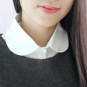 woman choker embroidery white cotton false collar detachable shirt collars accessories fake collar floral for girl peter pan