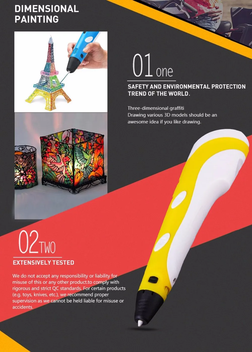 High Quality 3D Printing Pen With Free Filament Best For Children Education Toy Christmas Birthday Gift Drawing Design Print Pen With Delicate Box1