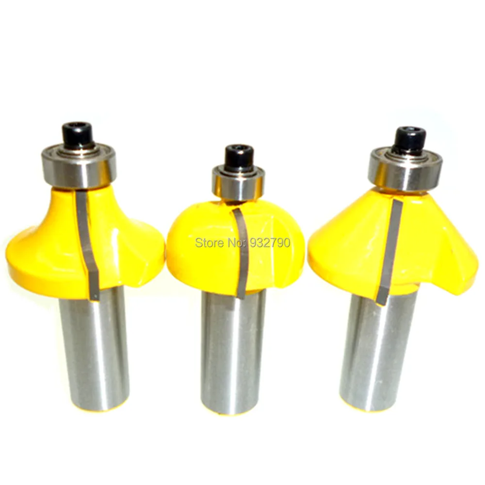 3pcs 45 Degree Wood Chamfer Bevel Edging Router Bit Two Flute Carbide