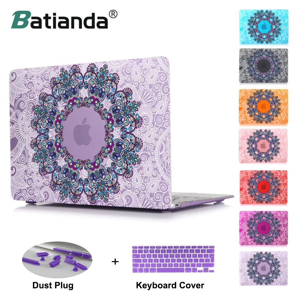 Mandala & Floral Paisley Matte Case For Apple Macbook Pro 13 15 Touch Bar Retina 12 Air 13.3 11.6 Laptop Bag A1706 A1707 A1932 |