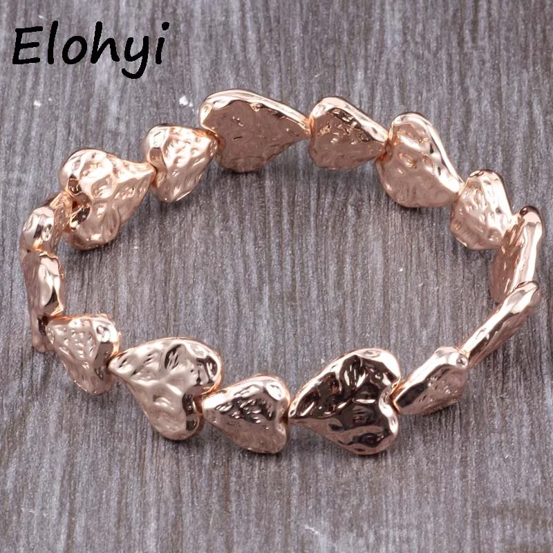 

ELOHYI Women Bracelet&Bangles Heart Alloy Top Quality Plated Material For Women Elegant Simple Design Trendy Jewelry Gifts