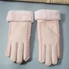 Super Warm Women's Genuine Leather Sheepskin Gloves Winter Female Outdoor Ski Motorcycle Gloves Ladies Sheep Fur Gloves Finger ► Photo 2/6