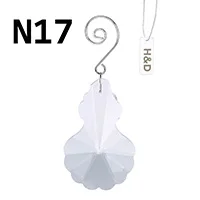 76mm Clear Glass Chandelier Crystal Parts with Hook Hanging Pendant Lighting Sun catcher Rainbow Maker Prisms Window Decoration - Цвет: N17