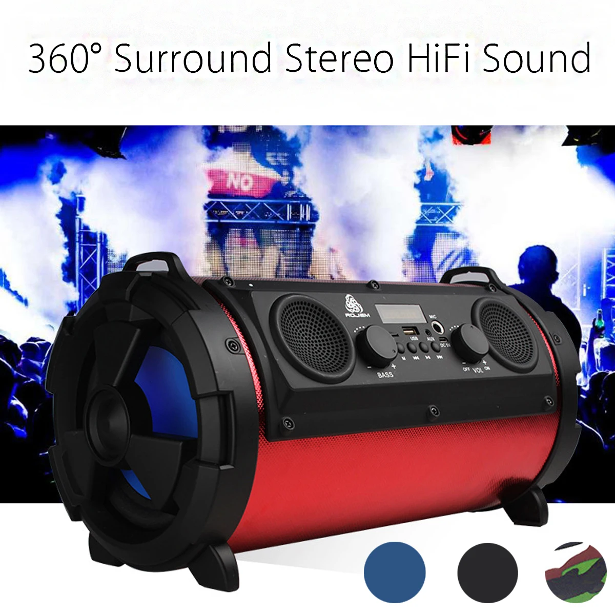 Wireless Bluetooth Speaker Outdoor Portable Subwoofer With Mic Super Bass Speakers HIFI Stereo TF Card Phone USB Loundspeaker Wireless Bluetooth Speaker Outdoor Portable Subwoofer With Mic Super Bass Speakers HIFI Stereo TF Card Phone USB Loundspeaker