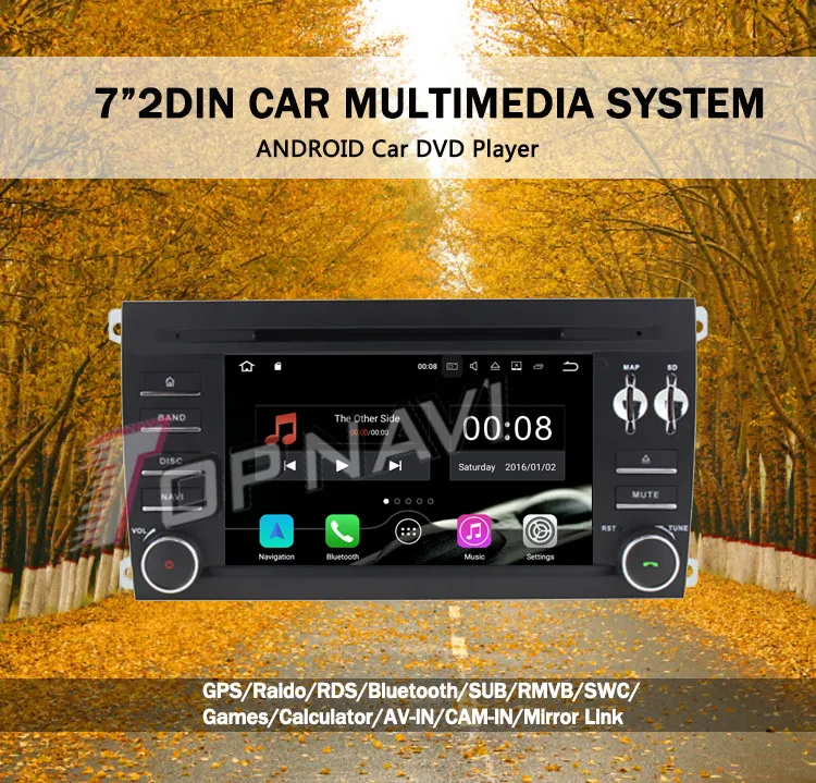 Sale Topnavi Quad Core Android 7.1 Car DVD Player for Poesche Cayenne 2003 2004 2005 2006 2007 2008 2009 2010 Radio GPS Navigation 23