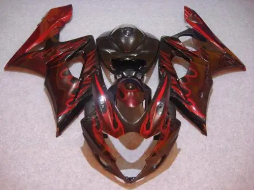 Injection mold Fairing kit for SUZUKI GSXR1000 K5 05 06 GSXR 1000 2005 2006 ABS Red flames black Fairings set+7gifts SH23 | Автомобили и