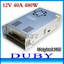 Small Volume 12V 40A 480W Switching power supply Driver For LED Light Strip Display AC100-240V Factory Supplier free shipping