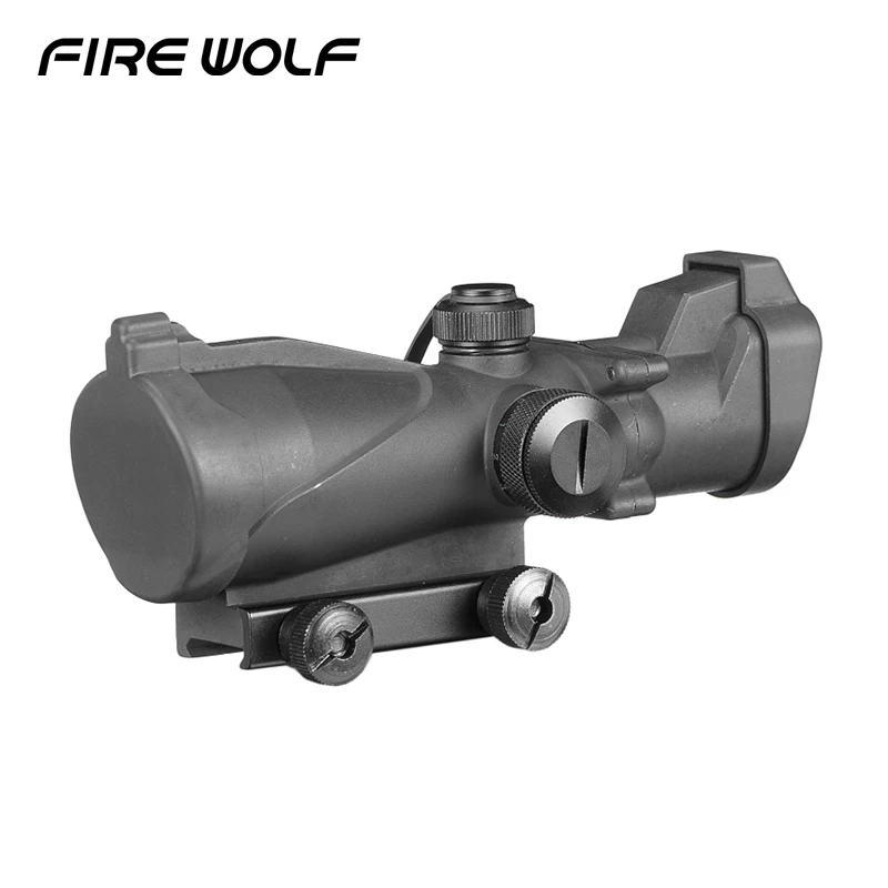 

Hunting Riflescope Acog 1x32 Scope Red Dot 20mm Weaver Picatinny Rail Mounts For Tactical Airsoft Hunting Airsoft Laser