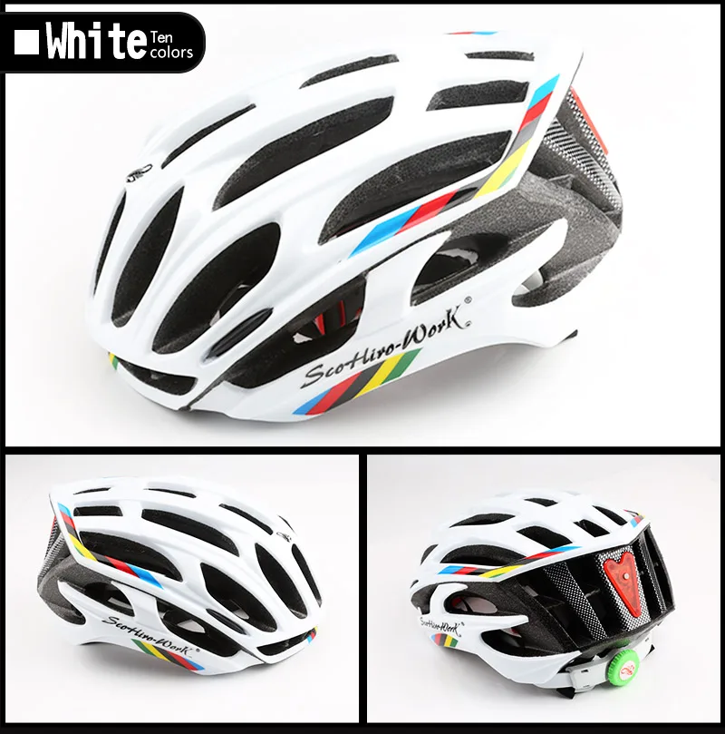 Cycling Helmet Integrally-molded Bicycle Helmet Road Mountain MTB Bike Ultra light Helmet With LED Lights Glasses Bike Equipment (3)