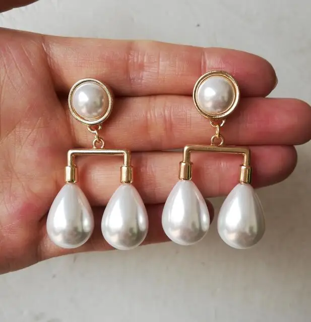 Вечный чудо-глэм, серьги-гвоздики с искусственным жемчугом в стиле арт-деко, вечерние серьги Brincos для девушек, великолепный свадебный подарок, стильный офисный OL, распродажа 8462