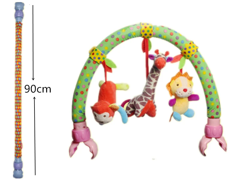 Детская коляска для новорожденных, автомобильный зажим, подвесное сиденье и коляска, игрушки, лесное животное, летающая птица, мультяшная Мобильная погремушка, игрушка 90 см