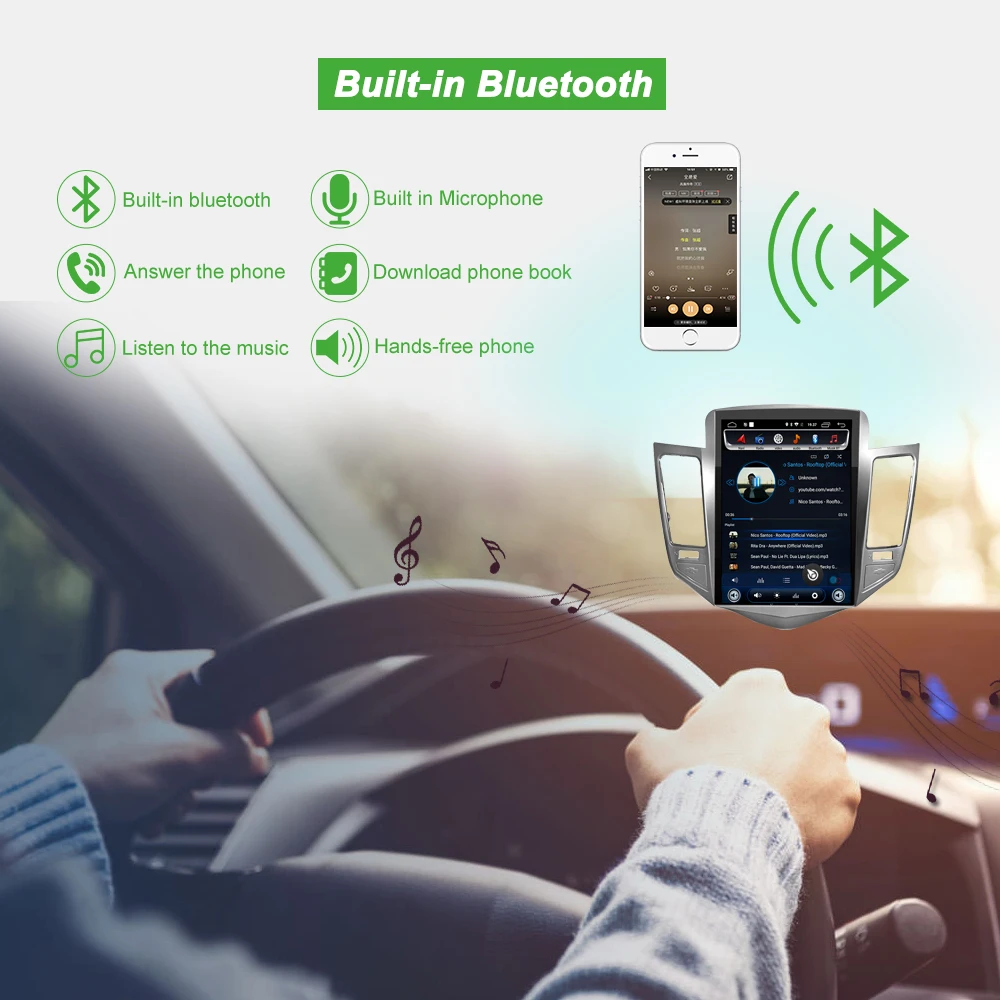 Bonroad автомобильный мультимедийный плеер с вертикальным экраном Android 6 0 для Chevrolet
