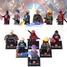 DR. TONG 60 шт./лот SY672 Супер Герои Дэдпул Человек-паук Железный человек Тор Капитан Америка утка Кирпичи Модель Строительные блоки DIYToy