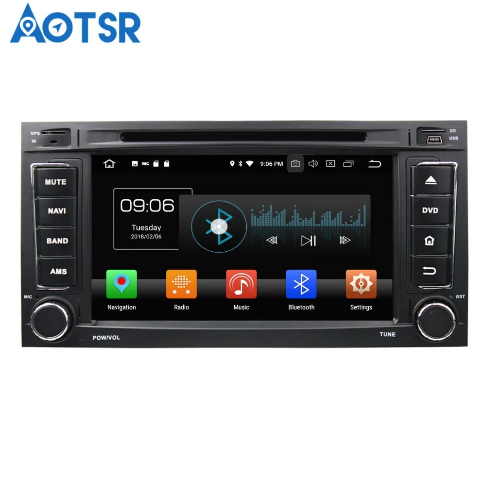 Aotsr Android 8,0 7,1 gps навигация автомобильный dvd-плеер для TOUAREG 2002-2010 MULTIVAN 2008-2012 мультимедиа радио рекордер 2DIN