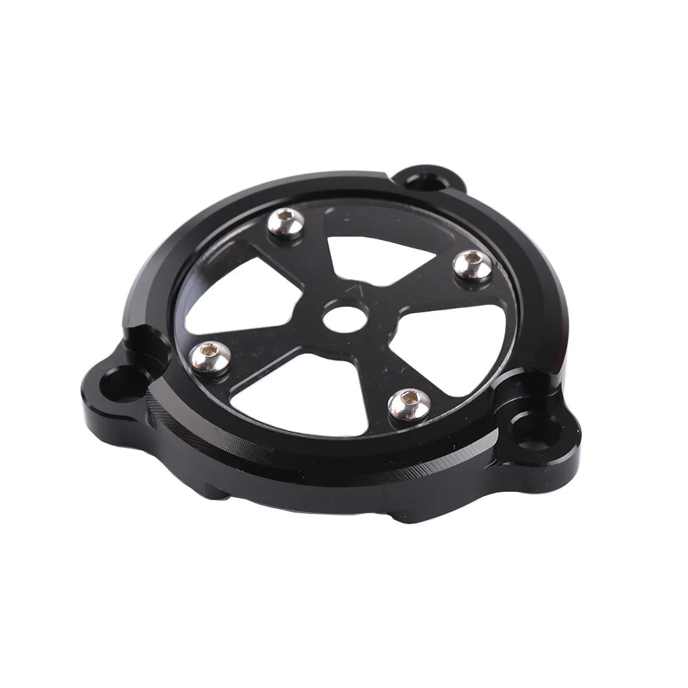 BLACK Мотоцикл CNA алюминиевый двигатель статор Защитная крышка для Yamaha TMAX530 2012 - Цвет: BLACK