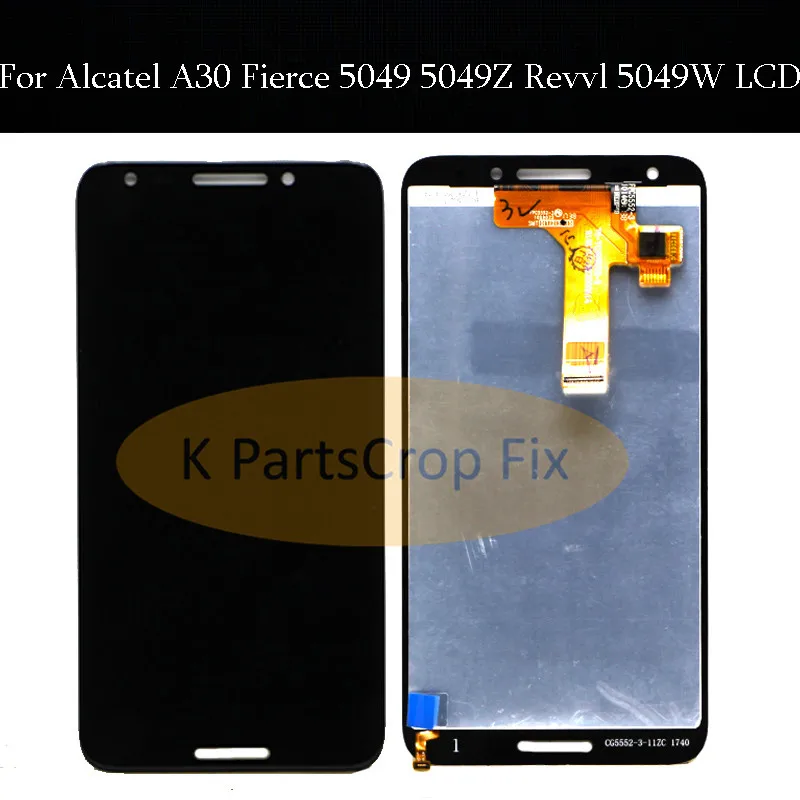 

5.5" Black Full LCD DIsplay with Touch Screen Digitizer Assembly For Alcatel A30 Fierce 5049 5049Z Revvl 5049W