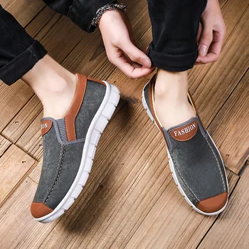 

OLOME 2019 New Men's Shoes Flats,High Quality Casual Men Shoes Big Size Handmade Moccasins Shoes for Male