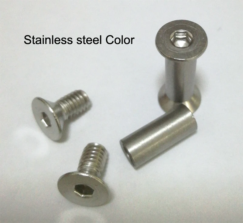 22.0mm x 5mm Stainless steel Knife Handle Flat head hex Chicago Screws