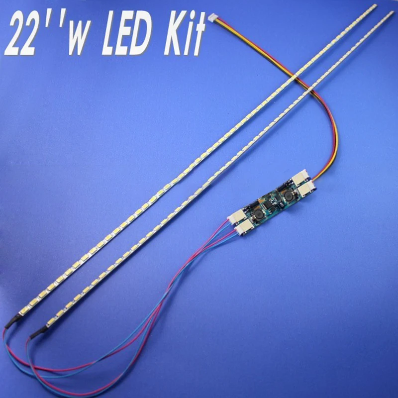 

22 inch wide Dimable LED Backlight Lamps Update kit Adjustable LED Light For LCD Monitor 2 LED Strips Fast Shipping e20