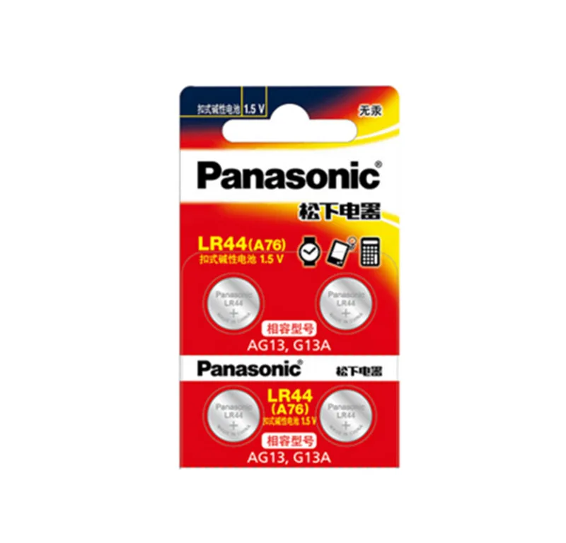 4 шт. PANASONIC LR44 A76 AG13 0% Hg SR1154 357 LR 44 1,5 V батареи для калькулятора 0% Hg