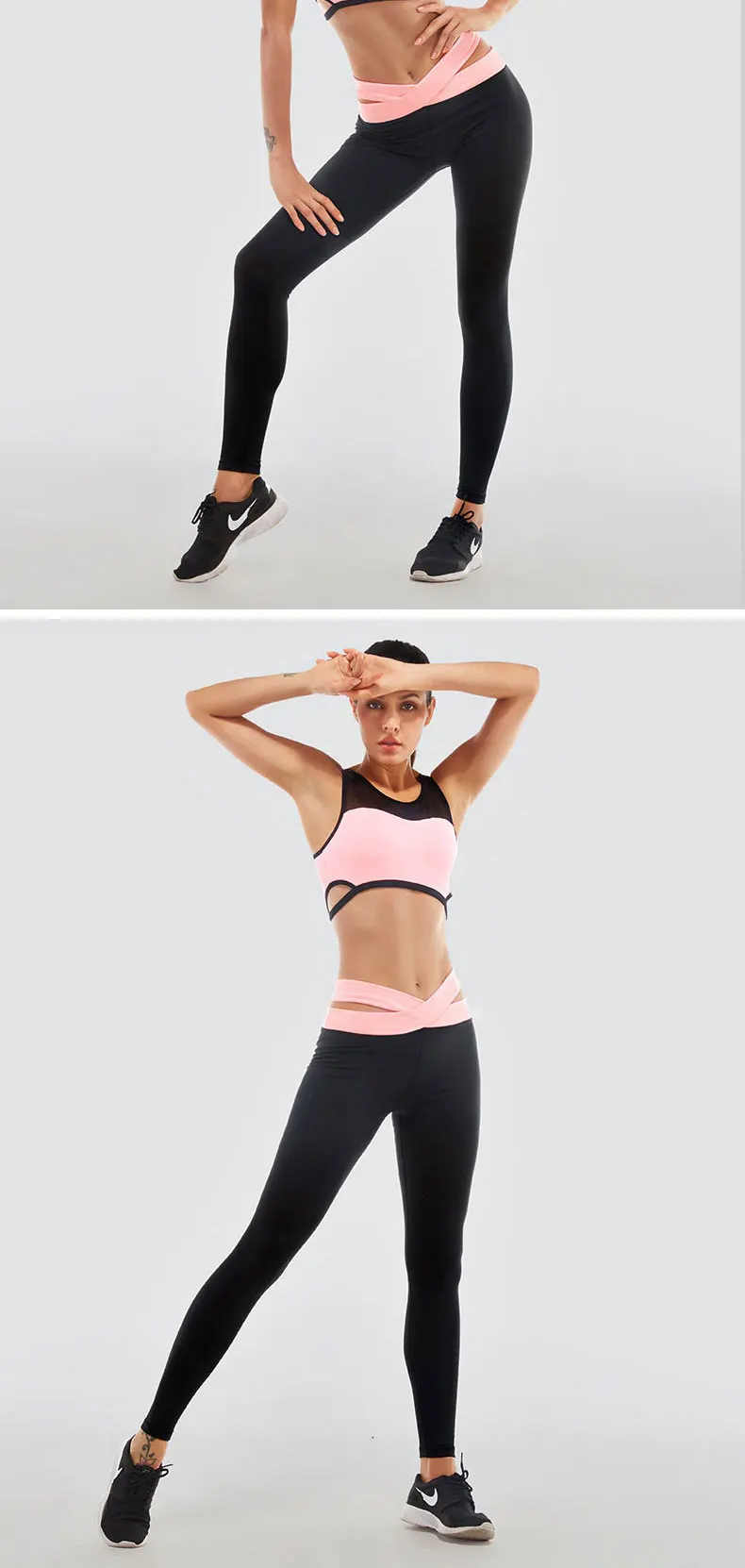 VANSYDICAL Leggings Women Sexy Yoga Pants Sports Pants Elastic Fitness Pants Workout Running Tight Sport Legging Female Trousers 24