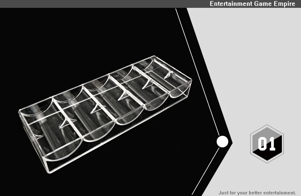 Высококачественный набор фишек для покера, Texas 100 шт., коробка для чипов, акриловая прозрачная портативная коробка для баккара, лоток для казино, без крышки