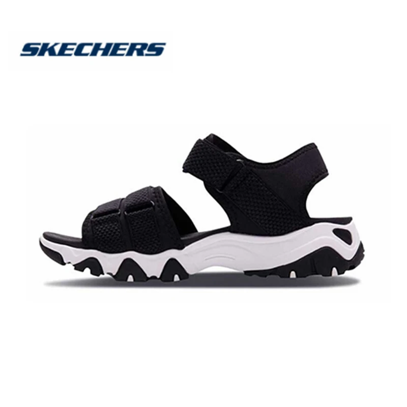 Skechers/женские босоножки; дышащая обувь; женские босоножки на танкетке; модная пляжная обувь; sapato feminino; 88888180-BLK