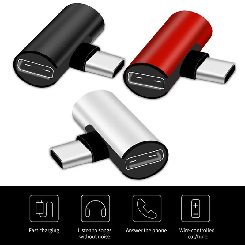 2 в 1 тип-c до 3 5 мм гарнитура разъем для наушников зарядный конвертер usb аудио