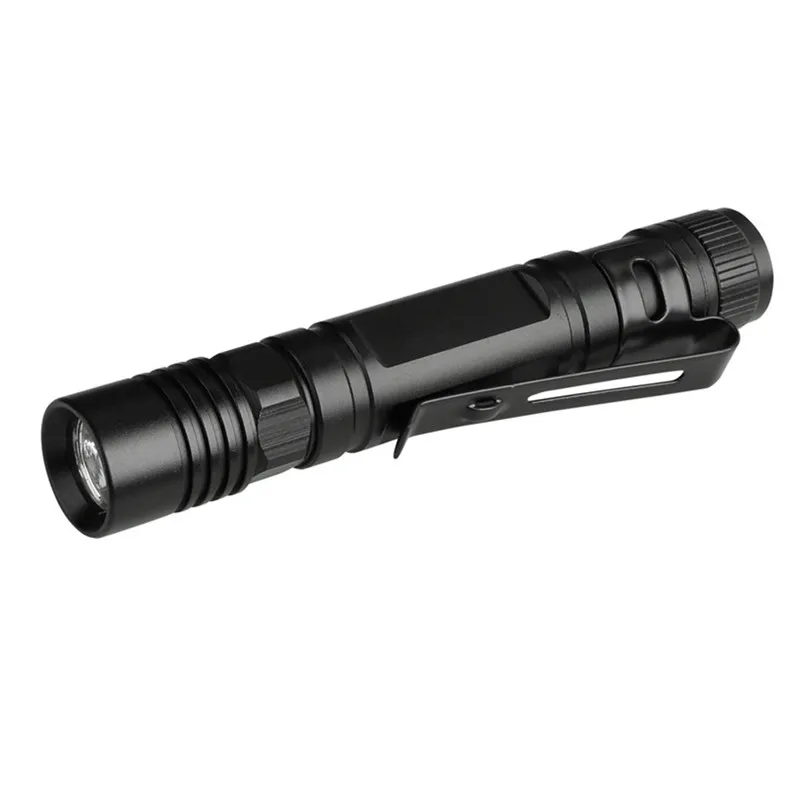 XPE LED Flashlight Clip Mini FlashLight Penlight Portable Pen Torch Lamp AAA Battery Torch Led Light Zaklamp 40MAY1003