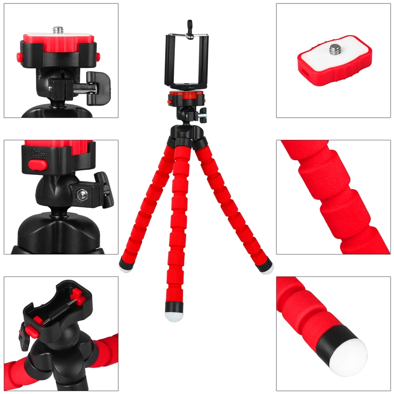 

Lightweight portable tripod multi-function bracket mini mobile phone bracket EVA material mobile monopod camera tripod stable