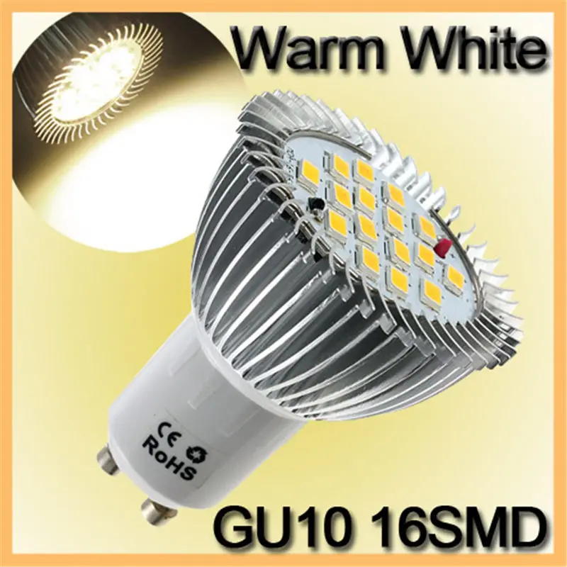 

6.4W LED Light Bulb GU10 16 LED 5630 SMD Energy Saving Lamp Bulb Spotlight Spot Lights Bulbs Warm White Lighting AC 85-265V