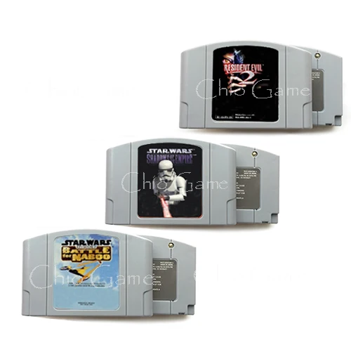 

Resident Evil 2 Star Wars Episode1 Battle Shadows Empire Kart English Language for 64 bit USA Version Game Cartridge Console