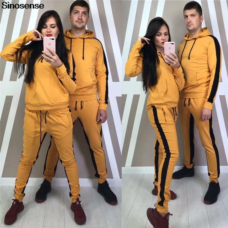 

New Spring Autumn Sportswear Tracksuit 2019 Men Women Hoodies+Sweatpants 2 Piece Outfits Sports Suit Casual Two Piece Set