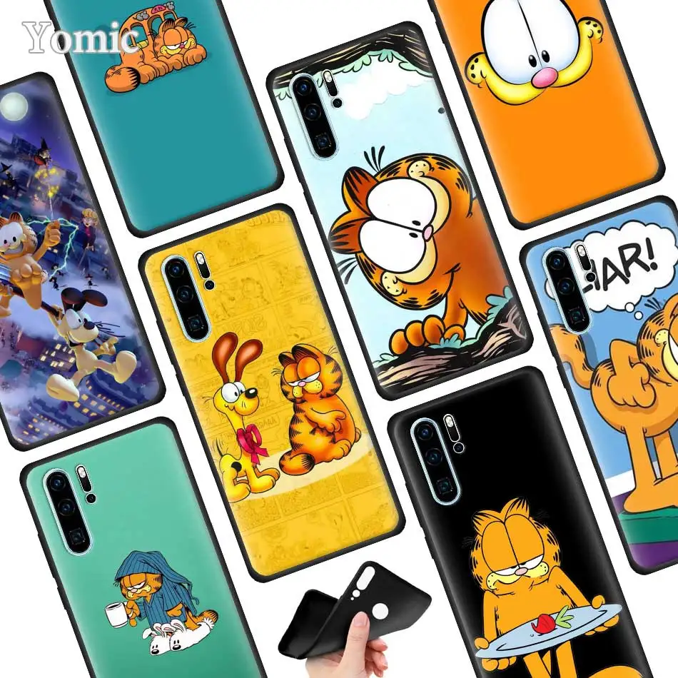 

Garfield Back Silicone Case for Huawei P30 P20 Pro P9 P10 P20 P30 Lite P Smart Plus Mate 10 20 Pro Case