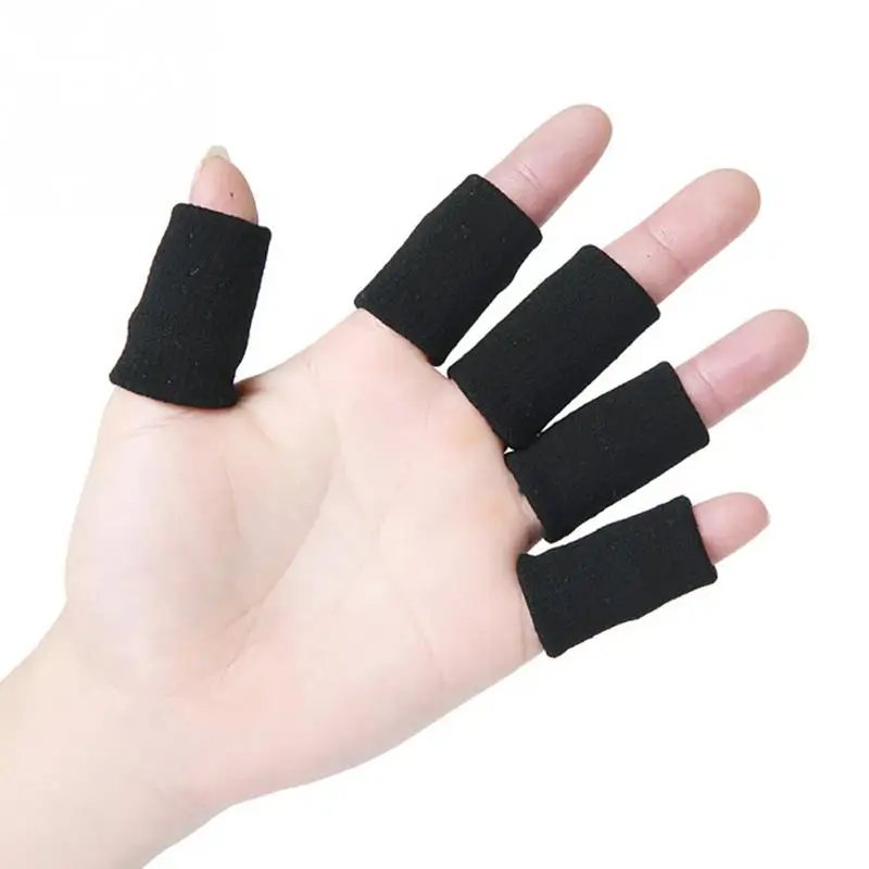 

10Pcs Breathable Stretchy Finger Protector Sleeve Support Basketball Sports Aid Arthritis Band Wraps Finger Sleeves