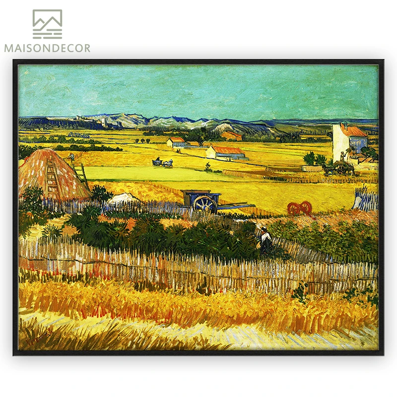 

DIY Frame Famous Painter Vincent Van Gogh Peasant Good Harvest Oil Painting Replica Canvas Painting Decor Art For Bedroom