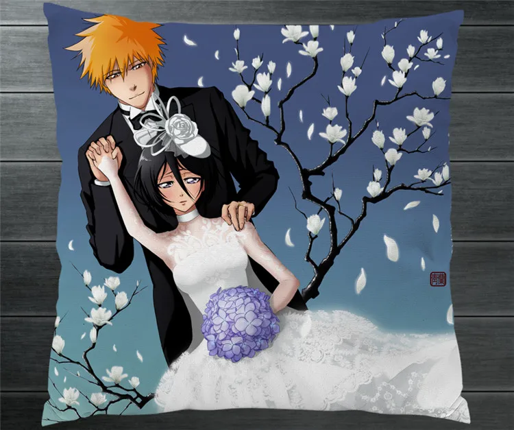 Bleach Kuchiki Rukia Kurosaki Ichigo Wedding Fanart Two Side Pillowcase Pillow Case Cover Cosplay Otaku Gift Bed Sofa Car Decor Anime Costumes Aliexpress