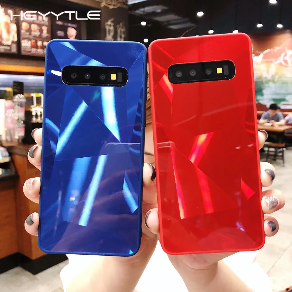 3D Алмазный зеркальный чехол для телефона samsung Galaxy S8 S9 S10 Plus блестящий note 8 9 задняя