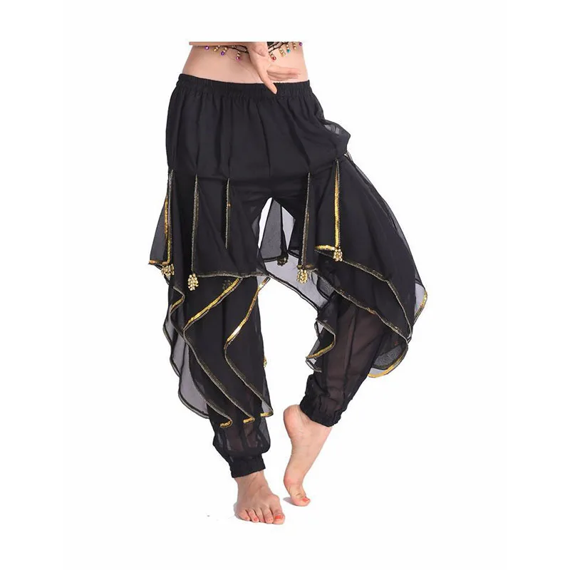 2018 Hot Selling New Cheap Indian Tribal Belly Dance Harem Pants Bloomers for Women Chiffon Belly Dancing Costume Pant 13 Colors