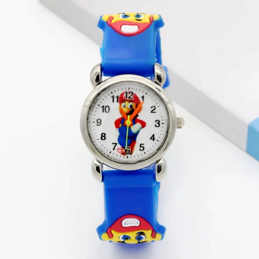 Новое поступление студенты часы 1 шт./лот с рисунком «Супер Марио» часы, 3D кварцевые Дети заводская цена