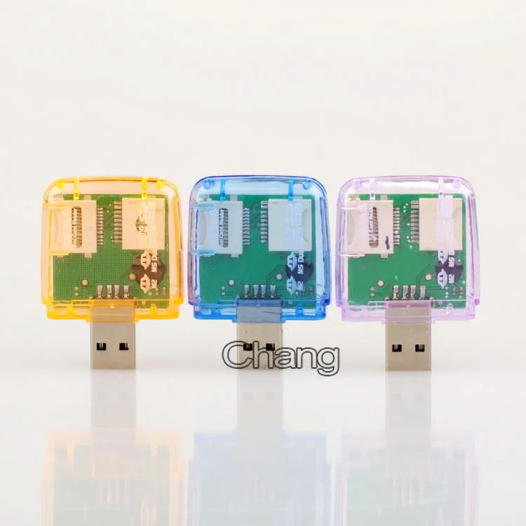USB 2 0 флэш памяти Кардридер Все в одном SD/SDHC Micro SD/TF MS Duo M2 карты и адаптеры|memory card