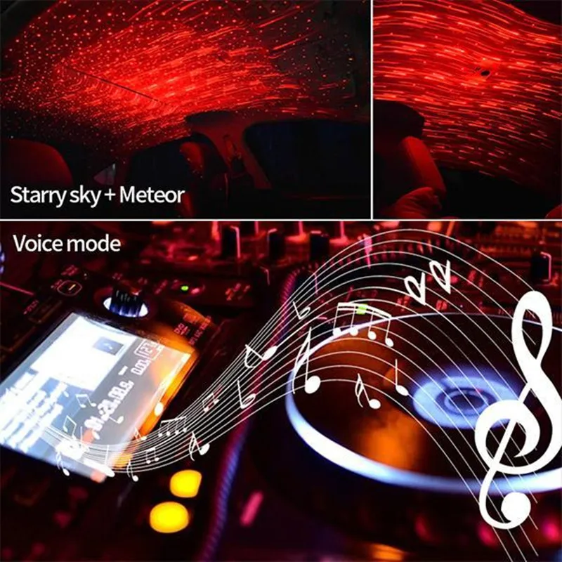 

New Hot Sale USB LED Car Atmosphere Lamp Interior Ambient Star Light Colorful Music Sound Lamp Christmas Car Interior Decoration