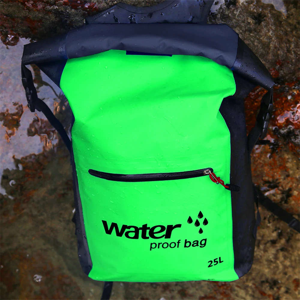 25L открытый Водонепроницаемый сухой мешок Рулон Топ плавающий рюкзак сумка для плавания для каякинга рафтинг, гребля реки походная сумки для плавания