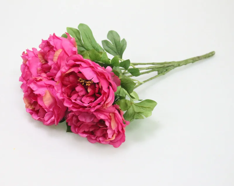Flone Silk Artificial Peony Bouquets Cloth Fake Peony Simulation Props For Wedding Birthday Party Bedroom Home Decoration Art (19)