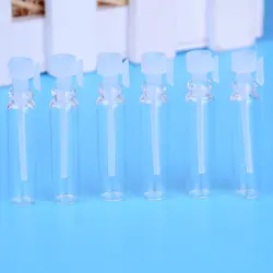 10/50 шт мини-стеклянный небольшой образец одеколона флаконы, парфюмерный флакон 1 мл пустая лабораторная жидкость для испытания аромата