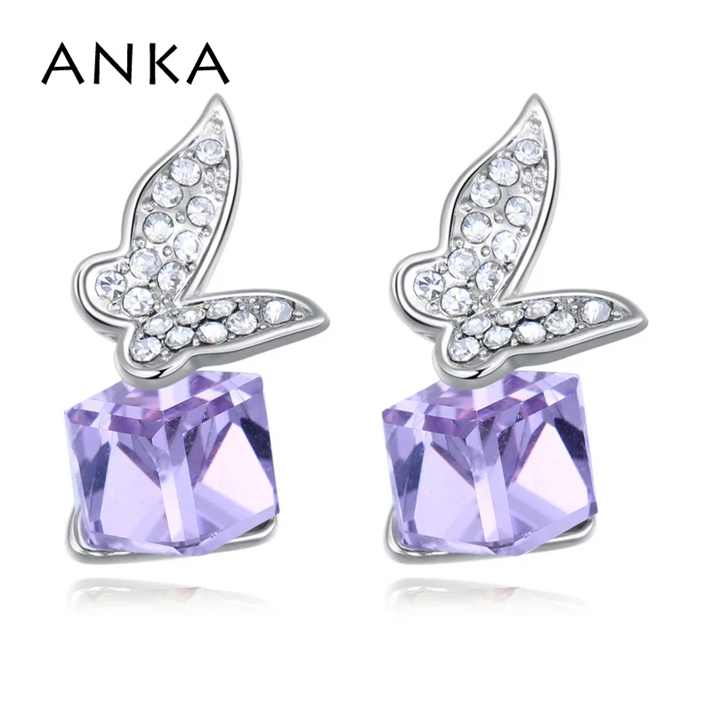 

ANKA geometry crystal butterfly crystal stud earring for women cute accessories jewelry crystal from Austria #26437